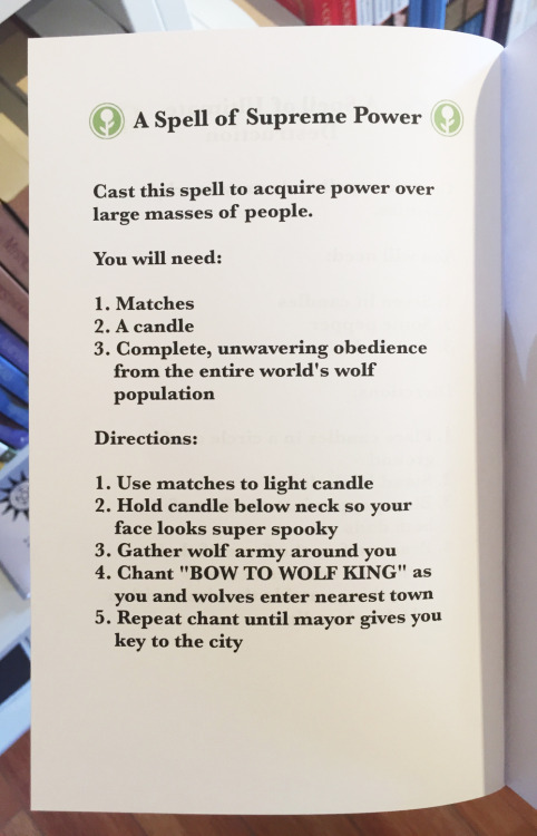 cosmicshenanigans: yzarro: obviousplant: I made a book of “magic spells” and left i
