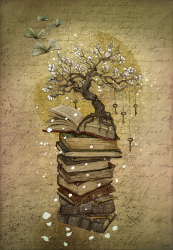 artagainstsociety:  Knowledge is the key by Marine Loup