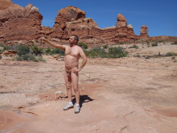 Hiking in Arches National Park near Moab,