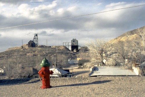 Fire Hydrant, Mines in Background, Tonopah, Nevada, 1987.