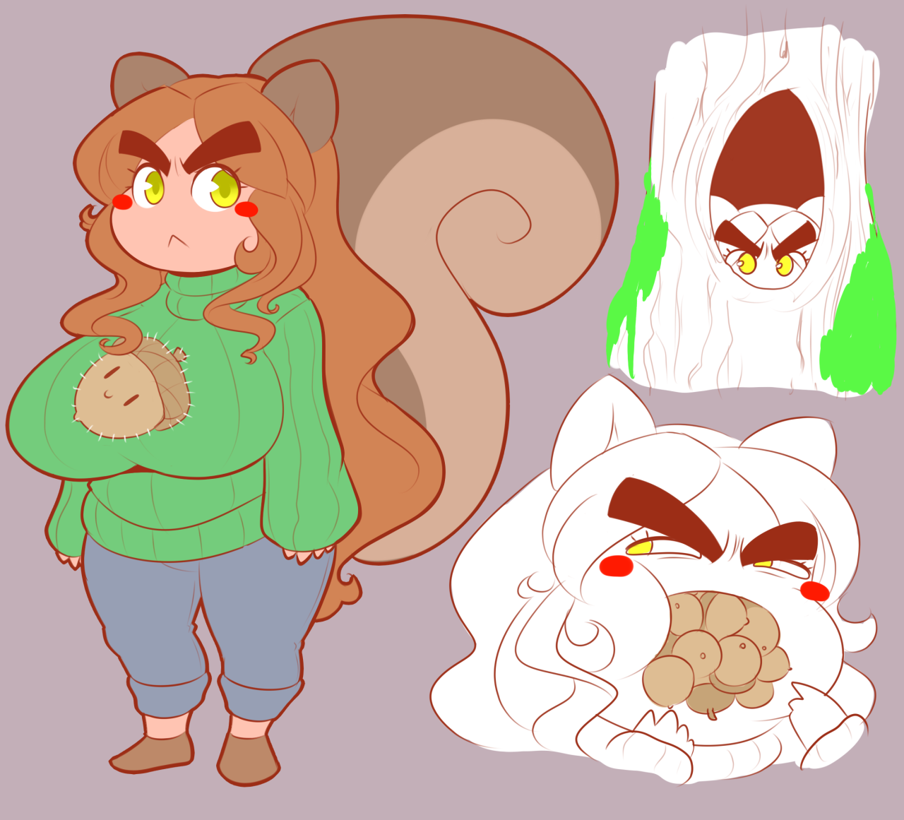 theycallhimcake:  Made an eyebrow squirrelstack. Her name is Almond. ‘w’ She’s