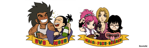 rouvere:Phantom Troupe sticker set, ribbon version.. :-) ((storenvy))