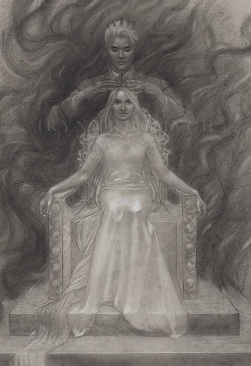 I just finished this value study for my next painting of Hades and Persephone (heavily inspired by R