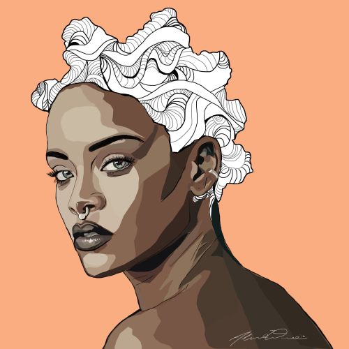 Drew this for Riri. Getting more comfortable with my Wacom tablet.