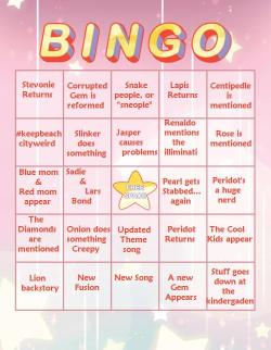 flara98:  Aw, yes, my Steven bomb bingo card.