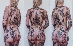 moldiegoldies:  back progress, filled my last bigger spot today! by Jake Miller at Cathedral Tattoo in Salt Lake City   Incredible.