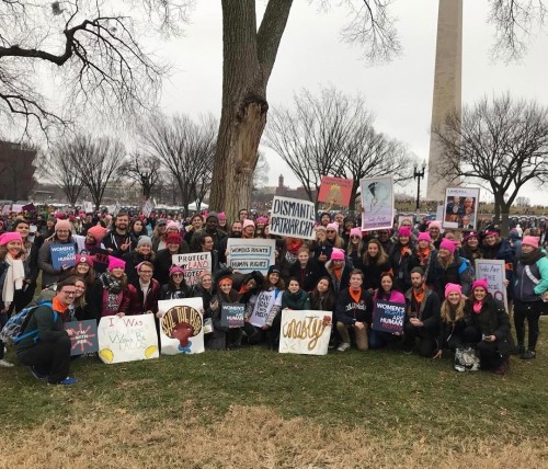 beautifuldisastr:The amazing Cast and Crew of Madam Secretary at yesterday’s #WOMENSMARCH in Washing