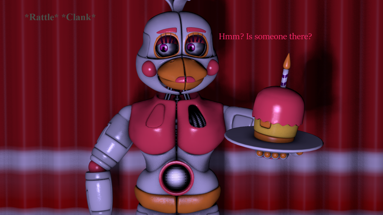 Welcome to Freddy's — So Funtime Chica hears a sound and finds a