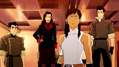 furuyasmiyuki:  LOK meme [favorite group]: Team AvatarKorra: I’m the worst avatar ever! I just feel… alone.Asami: No, that’s nonsense, you are amazing! Mako: Yeah, and remember, Aang hadn’t mastered all of the elements when he was battling the