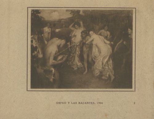 Orfeo y las bacantes (1922) Fernando Álvarez de Sotomayor.   