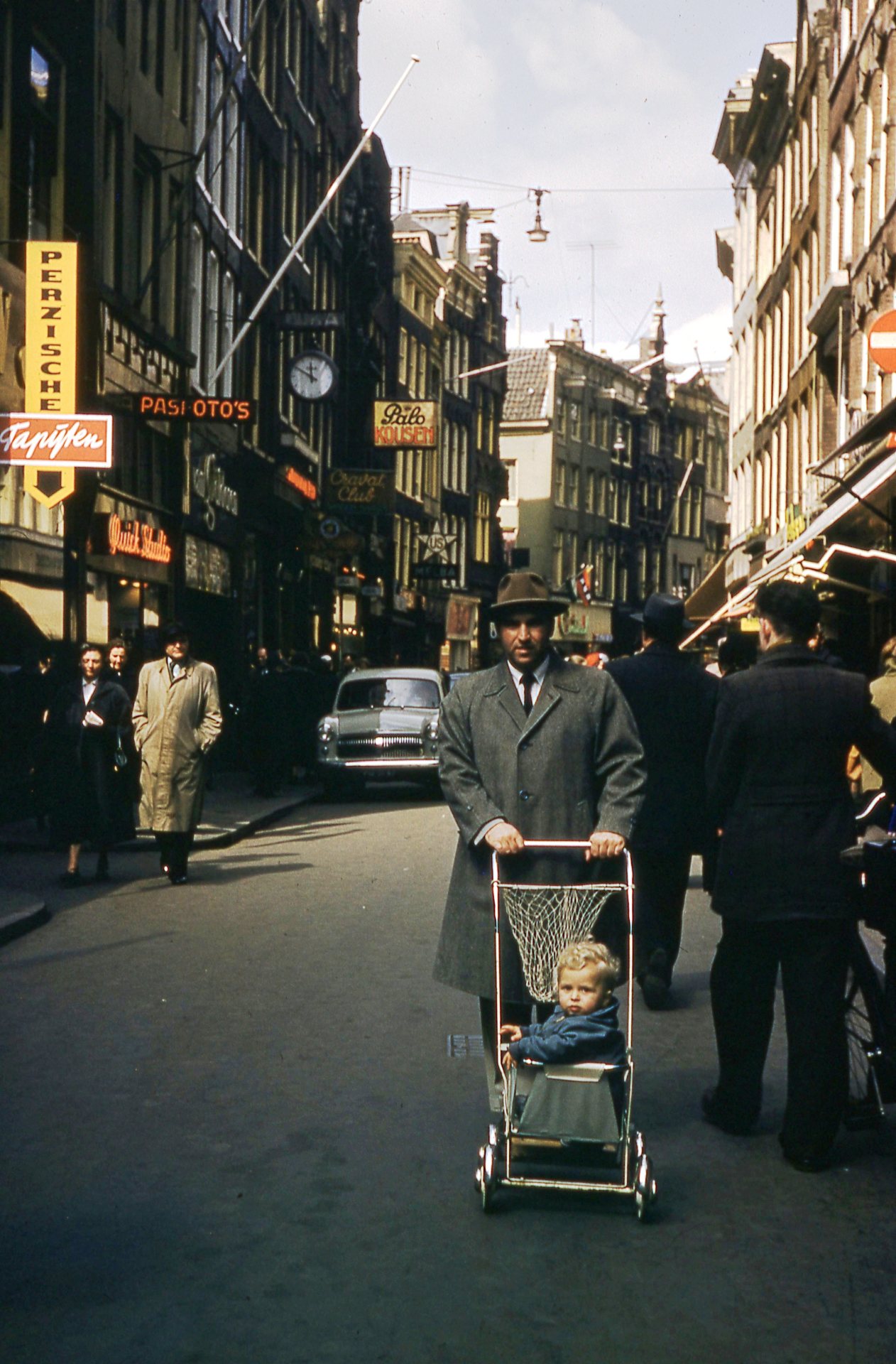 thiswasgermany:  Father and Son on the street in Trier in 1955. 