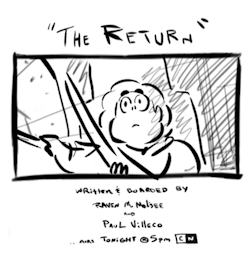 raveneesimo:If you’ve been hanging in there for the STEVEN BOMB, you’ll likely want to catch the 2-part Steven Universe special airing… TONIGHT! …On CN! …At FIVE! The first half was written/boarded by me and my partner Paul! :D 