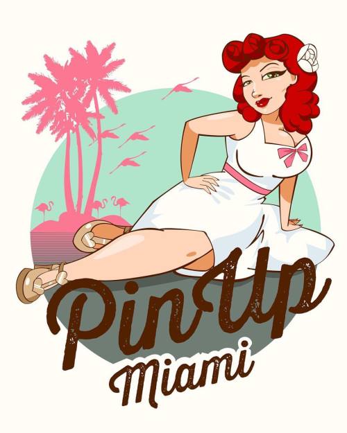 My latest pin-up branding for @pinupmiami #comissionwork #pinup #artwork #vectorart #vectorillustrat