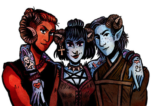 boudicathebrave:hla-rosa:i’m weak for tiefs[image description: digital fanart of Beau, Jester,