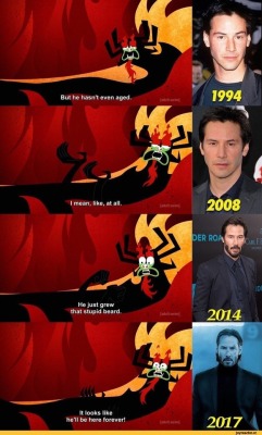 dudeinthebackseatme:Keanu Reeves is immortal