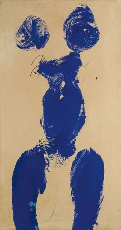 topcat77:Yves Klein Monique (ANT 59) Dry pigment and synthetic resin on paper