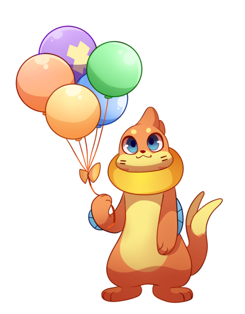 ecruuteak:Buizel with balloons for anon. do not tag as kin/me