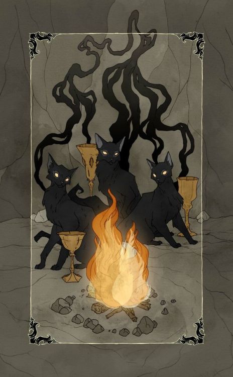 darknessblackness:Dark Wood Tarot by Abigail Larson