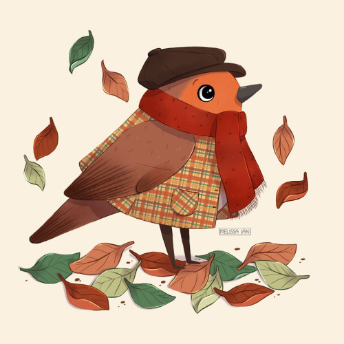 Little autumn robin