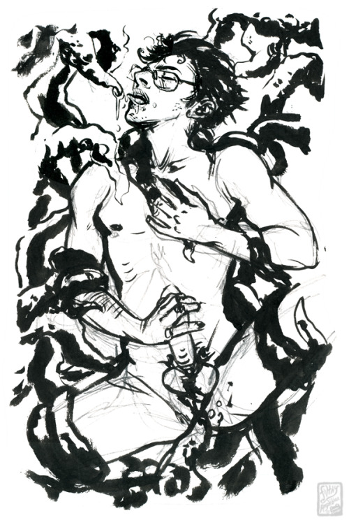filthyamphibian: Made a quick tentacle porn ink doodle because I haven’t updated this blog in a whil