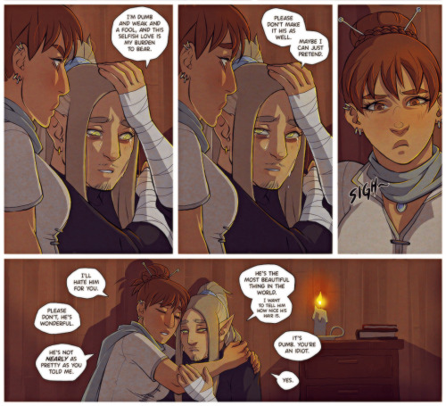 A short comic about some feelings my half-elf paladin Valais is dealing with in my D&amp;D campa