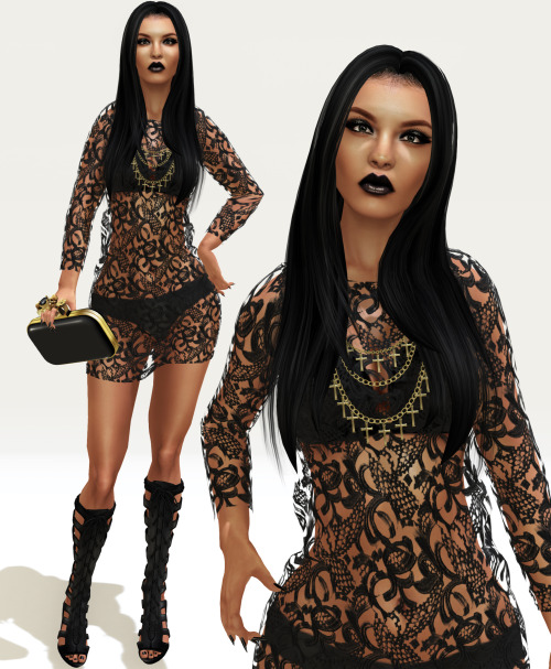 Her LOTD. Hair: (Herve Faenzo) Buffy @ Collabor88 / New! Dress: (Milk Motion) Transparent Lace Dress