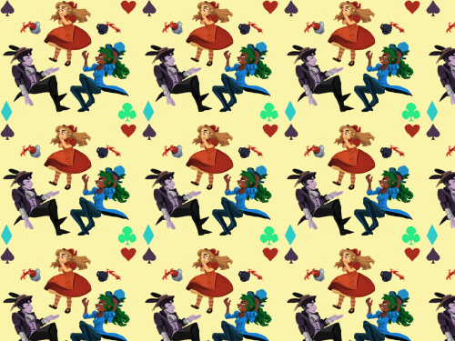 tinyshell:floralmarsupial:FINALLY figured out how to make pattern in photoshop for wallpaper, I&rsqu