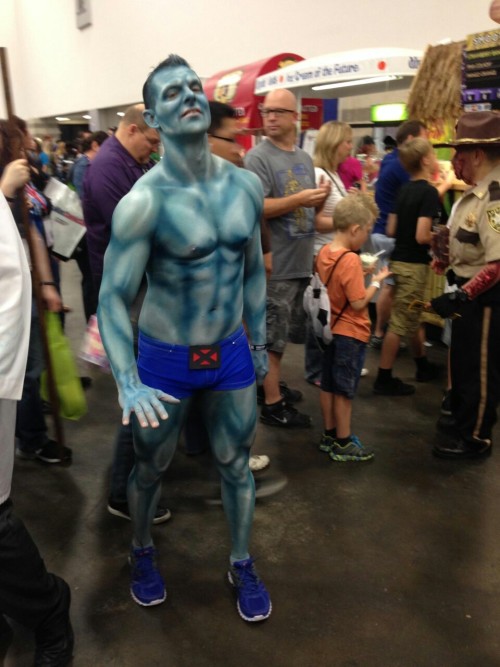 paintedupguys:  Ice Man! As taken from a from a friend while we were at Comic Con