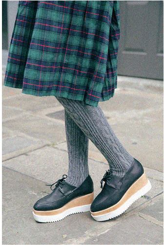 checkered cotton skirt