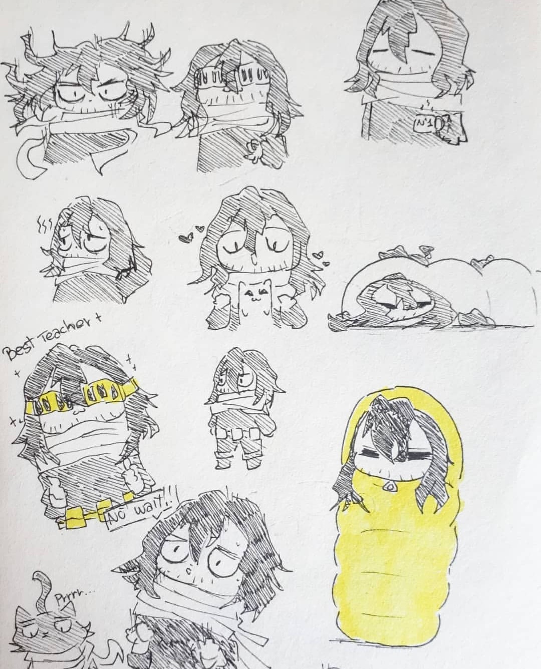 fluffy-panpan: here some of my precious boy, Aizawa &lt;3 