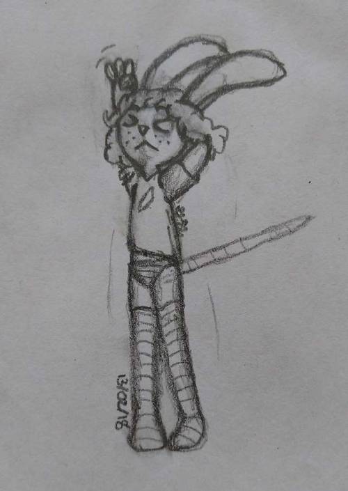 catcomixzstudios: Little doodle of mcsweezys bunny-mouse character. SHE’S TO CUTE I HAD TO DRAW HER.  (This artist focuses on NSFW stuff so be aware before checking the blog link)  she STRETCHi love this yo! thanks a heckin bunch!