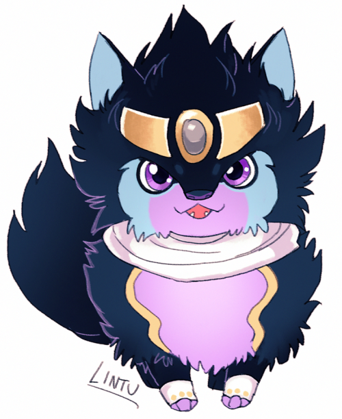 lintufriikki:    Star Pomeranium, the world’s most powerful and menacing puppy. I had a conversation   about this  with a friend and couldn’t resist drawing it.