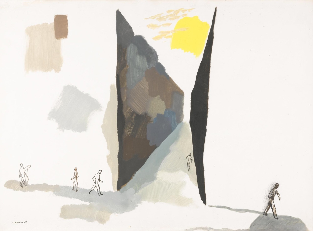 dappledwithshadow:
“Yuri Pavlovitch Annenkov
UNTITLED
21.5 X 29.5 in (54.61 X 74.93 cm)
gouache over pencil on paper
s.d.
”