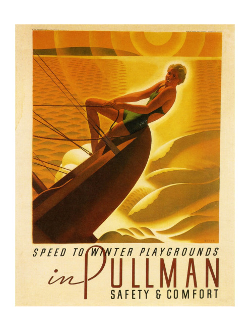 William P. Welsh, artwork for Pullman advertising, 1931. USA. Source