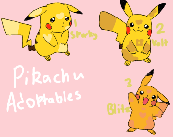 Meet Sparky, Volt And Blitz! My Pichus Evolved And I Don't Need Anymore Pikachu, So I'm Putting Them