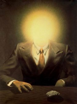 surrealism-love:  The Pleasure Principle (Portrait of Edward James), 1937, Rene MagritteSize: 63.5x79 cmMedium: oil, canvas