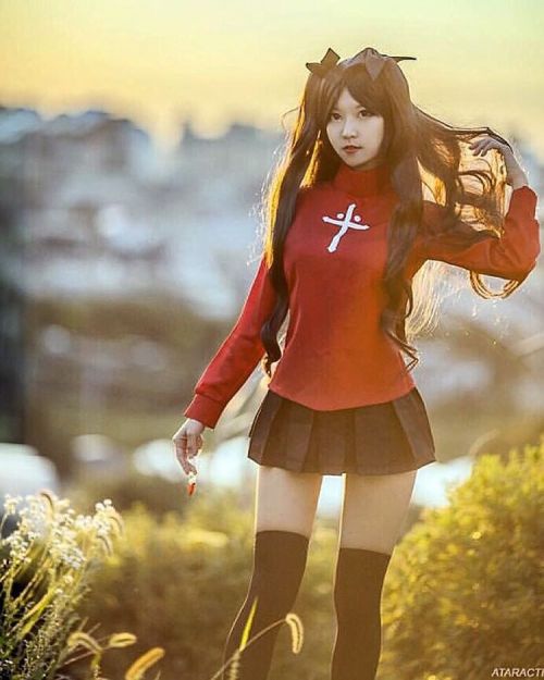 #tohsakarin #fatestaynight #anime #cosplay #japan #zettairyouiki #stockings #medias #kneehighsocks #