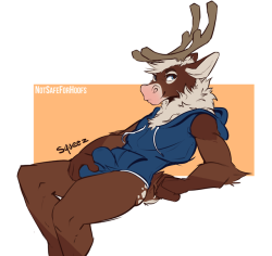notsafeforhoofs: i drew sven in the leotard hoodie c:made it sleevless though, ALSO testing out a new brush?? feels WEIRD   TWITTER | FURAFFINITY    C: