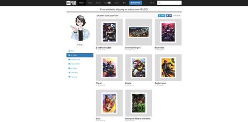 ** ANNOUNCEMENT **I finally opened an Inprnt shop to sell my art prints online, mainly for internati