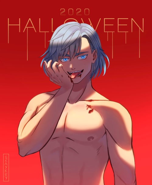 &ldquo;&hellip;Can I have a bite?~&hellip;&quot;  Happy Halloween!! tried a little fanservice this t