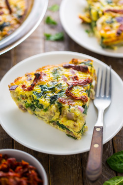 deliciousanddivine:  guardians-of-the-food:Crustless Quiche with Spinach, Sausage, and Sun Dried Tomatoes Isn’t a crustless quiche really a frittata? 😐