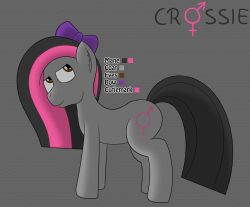 regenbogenflitzer:  Reference sheet for Crossie.  sex &gt;///&lt;