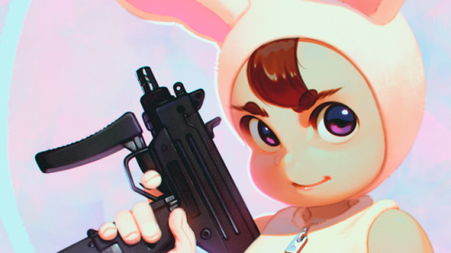 alkestomb: Mess with the bunny you get the gunny. Support me on Patreon ^w^  https://www.patreon.com/alke 