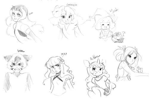 Bunch of character doodles from Twitter!