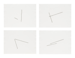 dromik:  Fred Sandback — Four Variations of Two Diagonal Lines 1976.