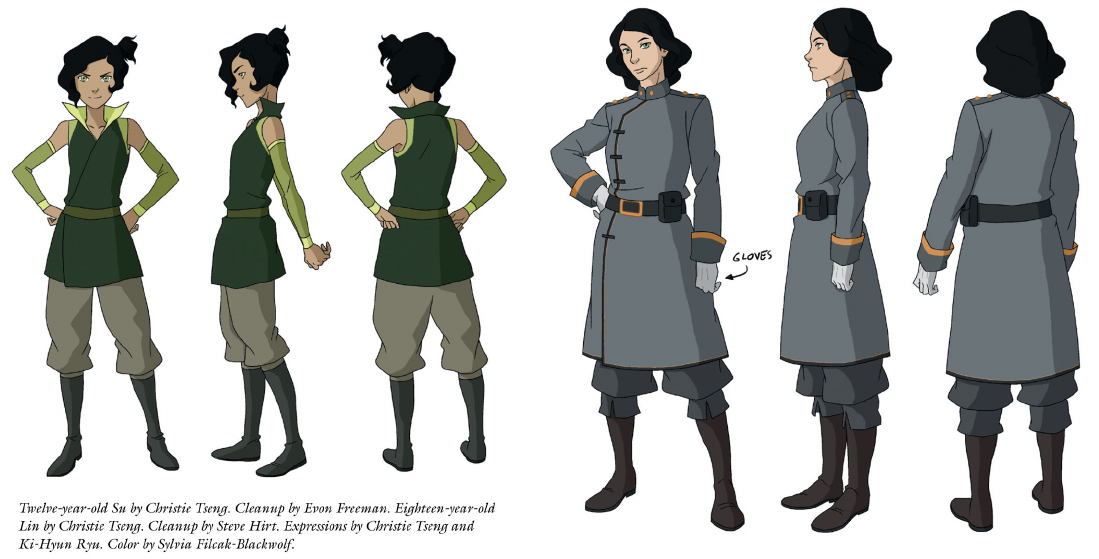 avatarkorrastuff:  Young Lin, Suyin and Toph Beifong from The Legend of Korra: The