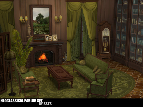 strangestorytellersims:strangestorytellersims: NEOCLASSICAL PARLOR SET by SSTS New meshes Base game 