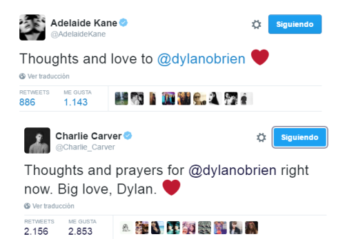 somosshippers:Teen wolf cast & Grant post about Dylan 