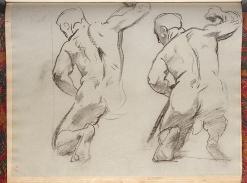 Studies for Second Angel from Left, &ldquo;Israel and the Law,&rdquo; Boston Public Library,