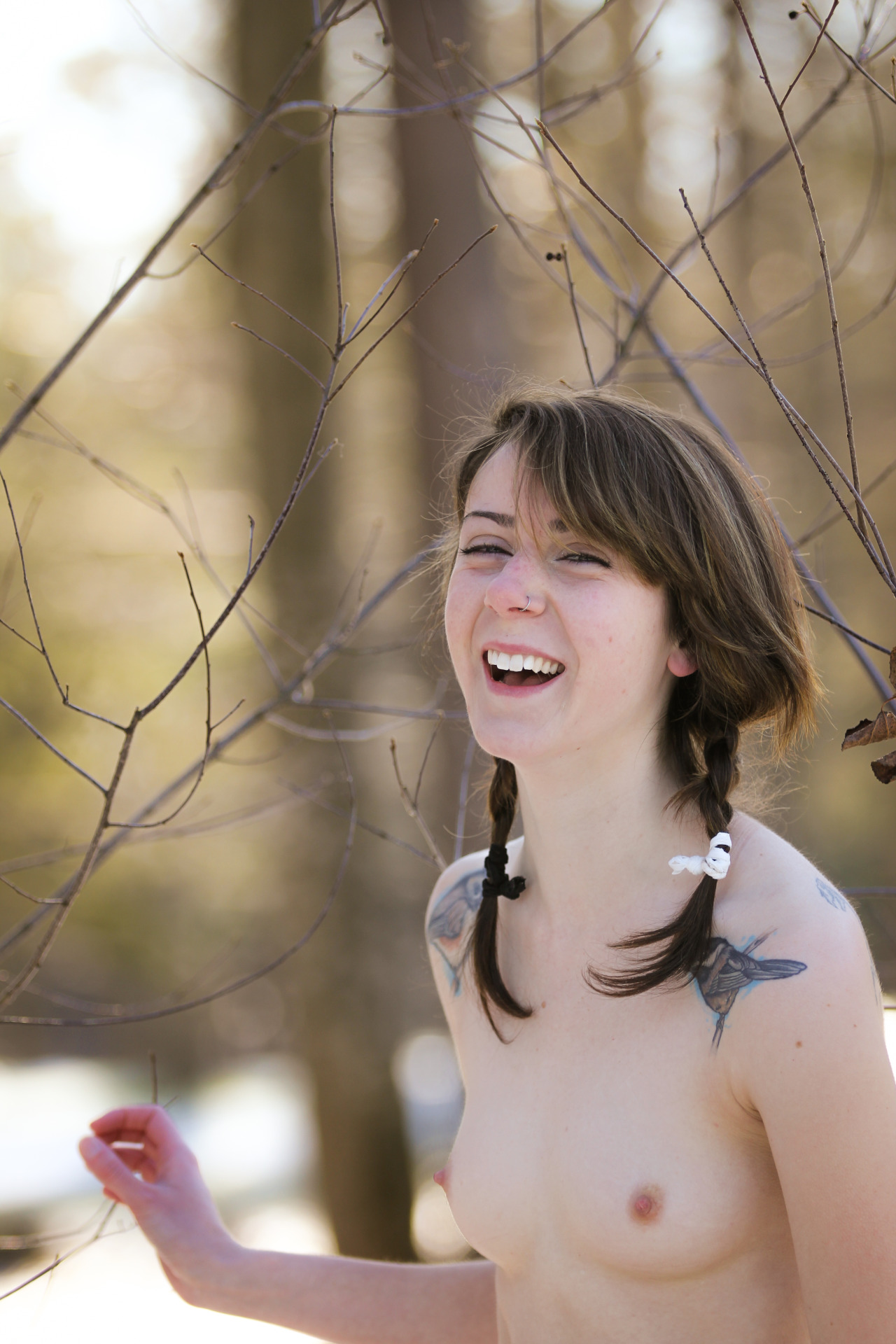 tattooed-disappointment:  You could post Massachusetts girls laughing at the snow,